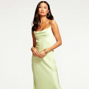 Rome Cowl Neck Satin Slipdress